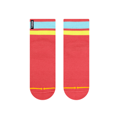 Organic Cotton Color Block Adult Quarter Crew Socks 4 Pack