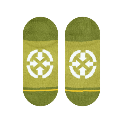 Olive Organic Cotton Adult No Show Socks