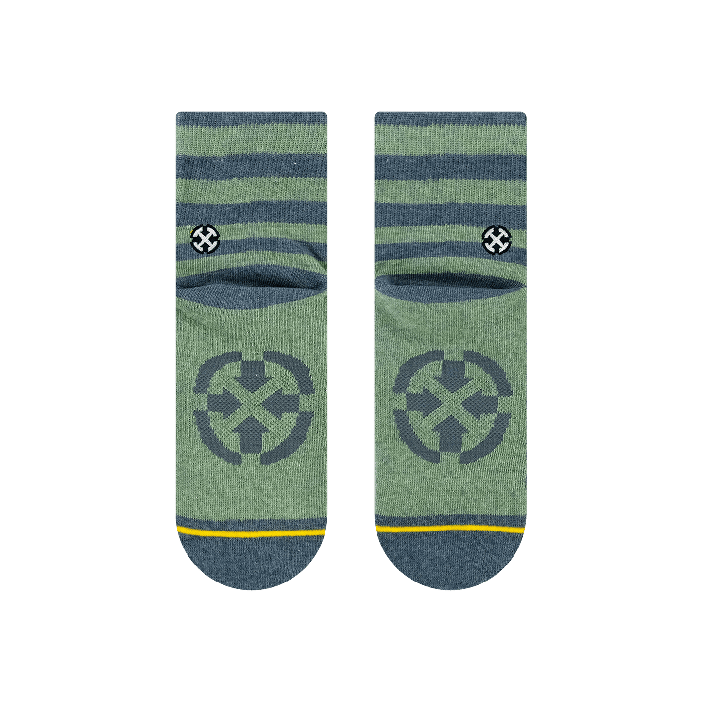 Pencil Stripe Plant Dye Adult Quarter Crew Socks