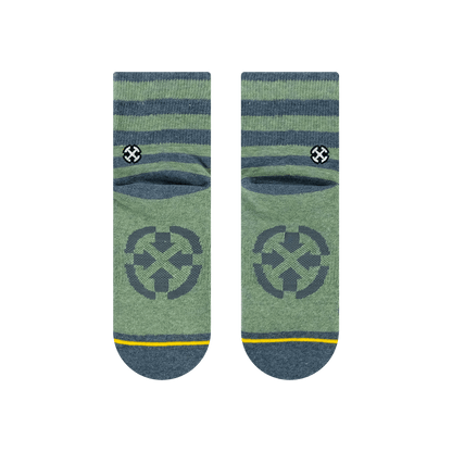 Pencil Stripe Plant Dye Adult Quarter Crew Socks