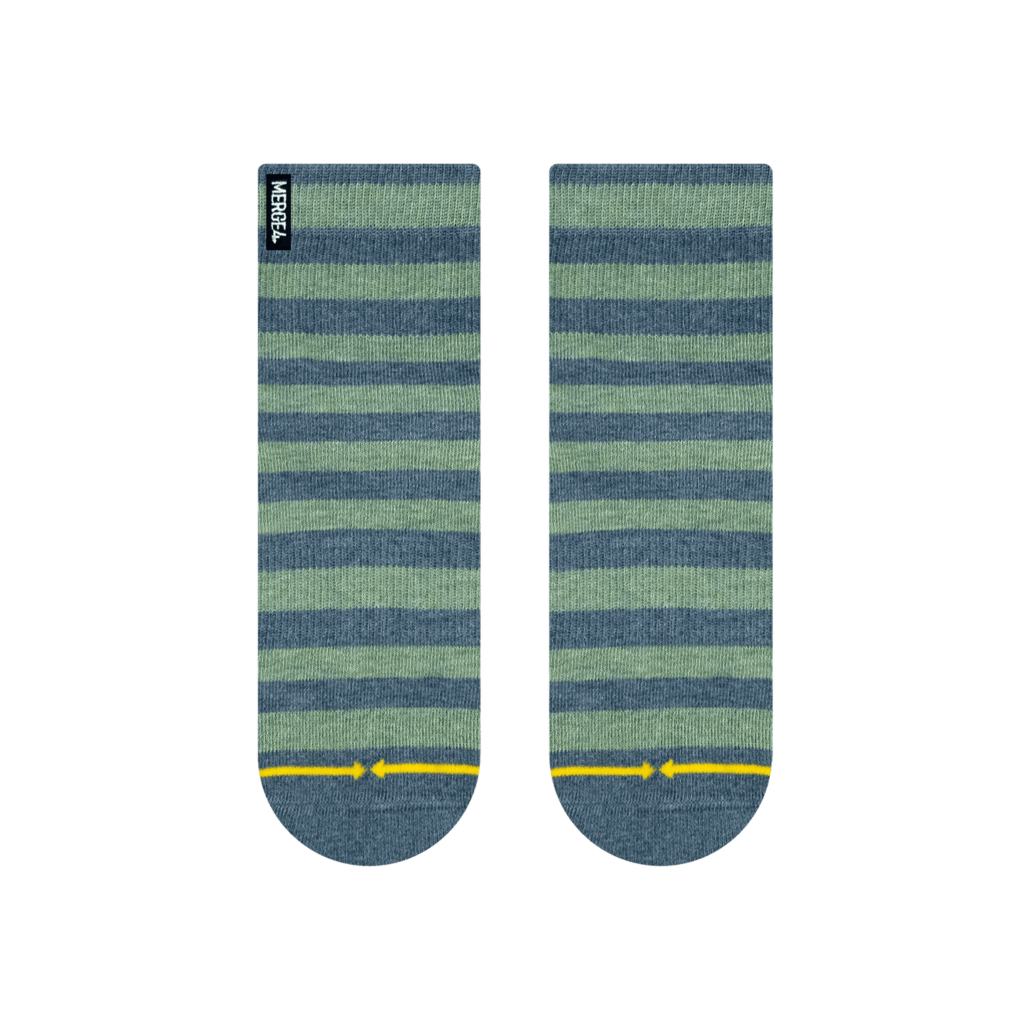 Pencil Stripe Plant Dye Adult Quarter Crew Socks