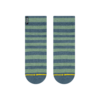 Pencil Stripe Plant Dye Adult Quarter Crew Socks