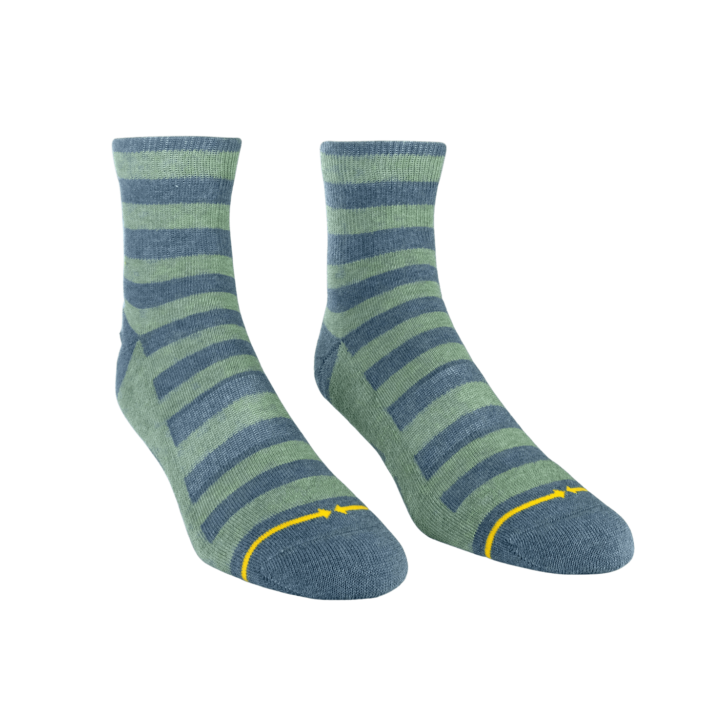Pencil Stripe Plant Dye Adult Quarter Crew Socks