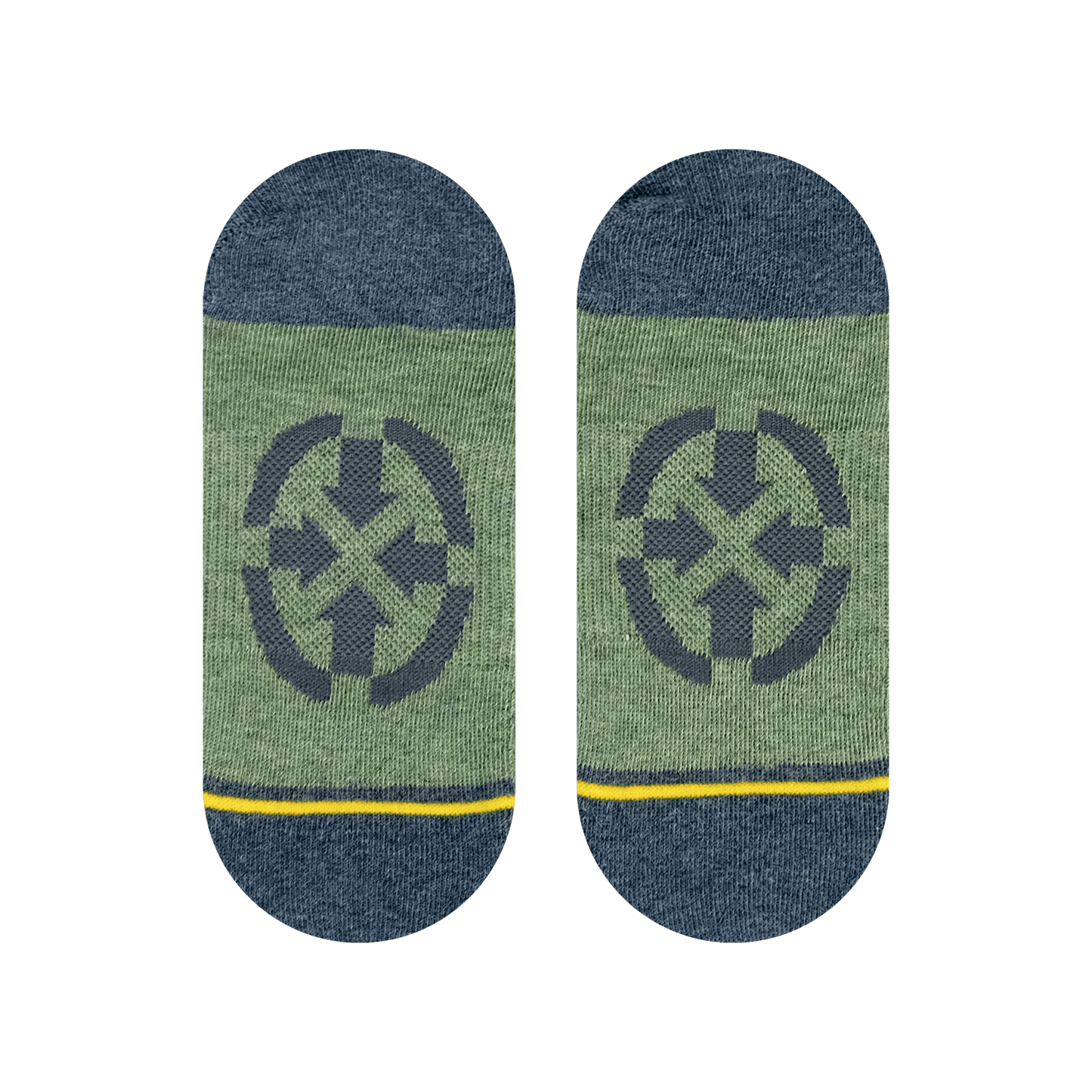 Pencil Stripe Plant Dye Adult No Show Socks
