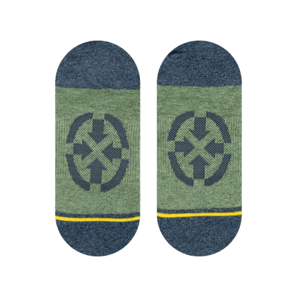 Pencil Stripe Plant Dye Adult No Show Socks