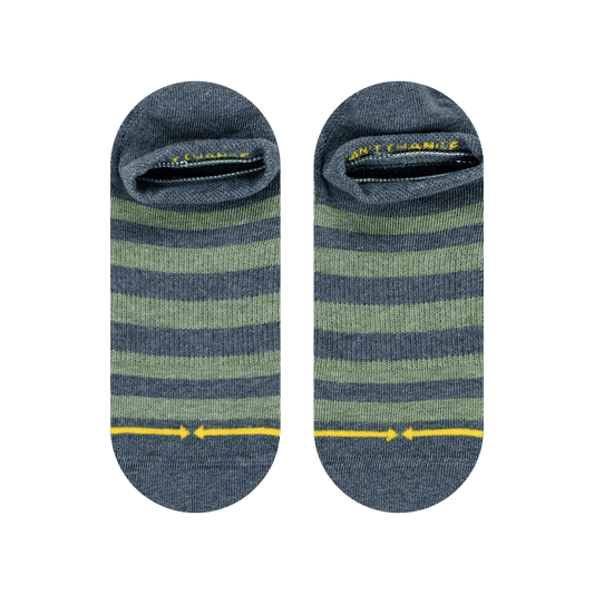 Pencil Stripe Plant Dye Adult No Show Socks