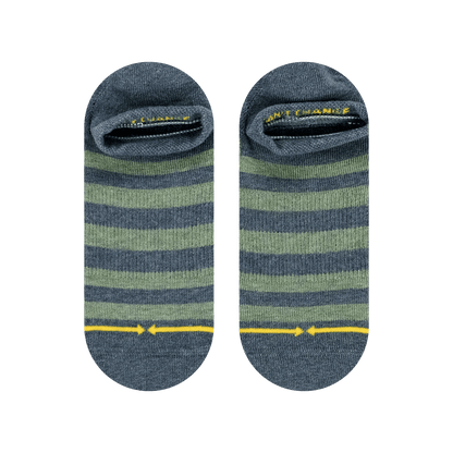 Pencil Stripe Plant Dye Adult No Show Socks 2-Pack