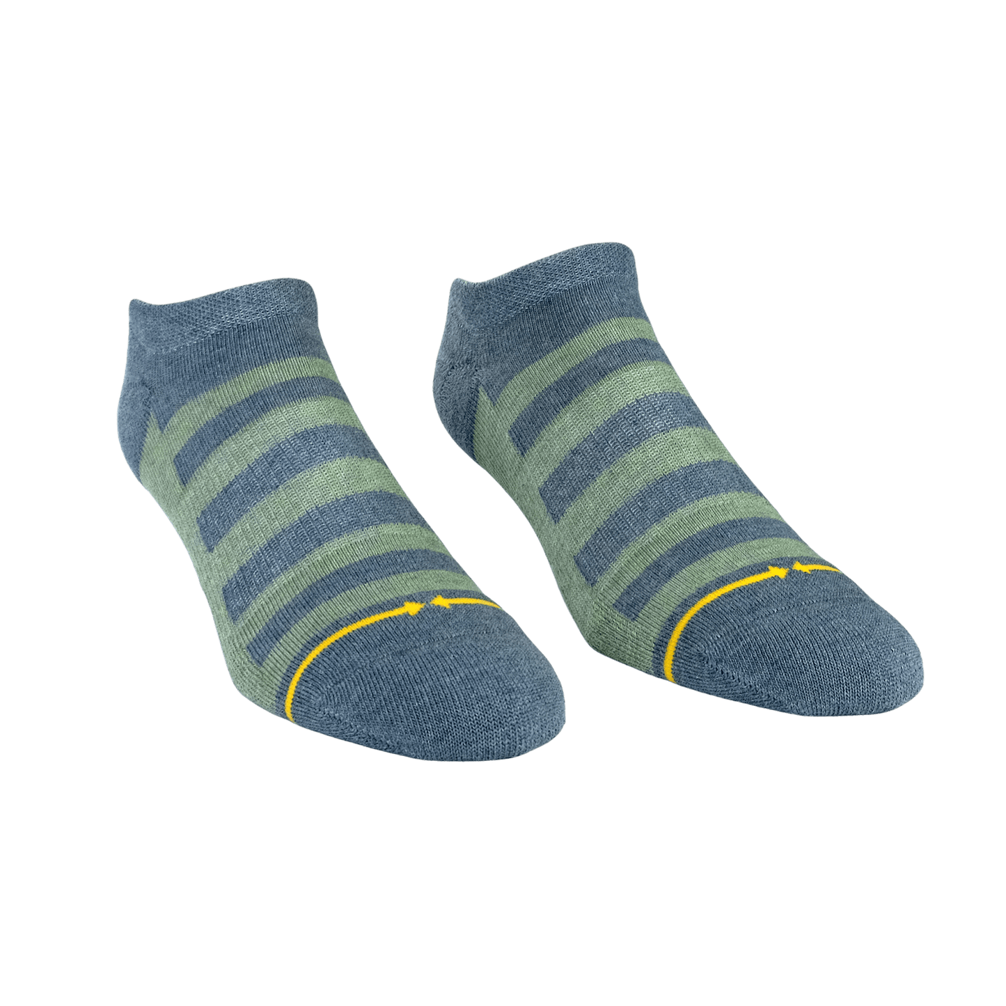 Pencil Stripe Plant Dye Adult No Show Socks