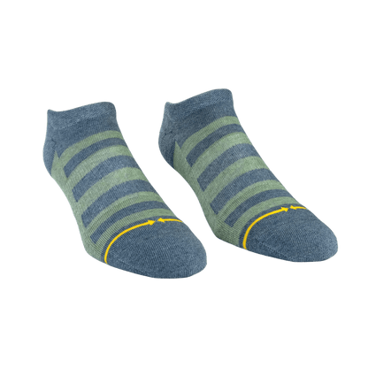 Pencil Stripe Plant Dye Adult No Show Socks