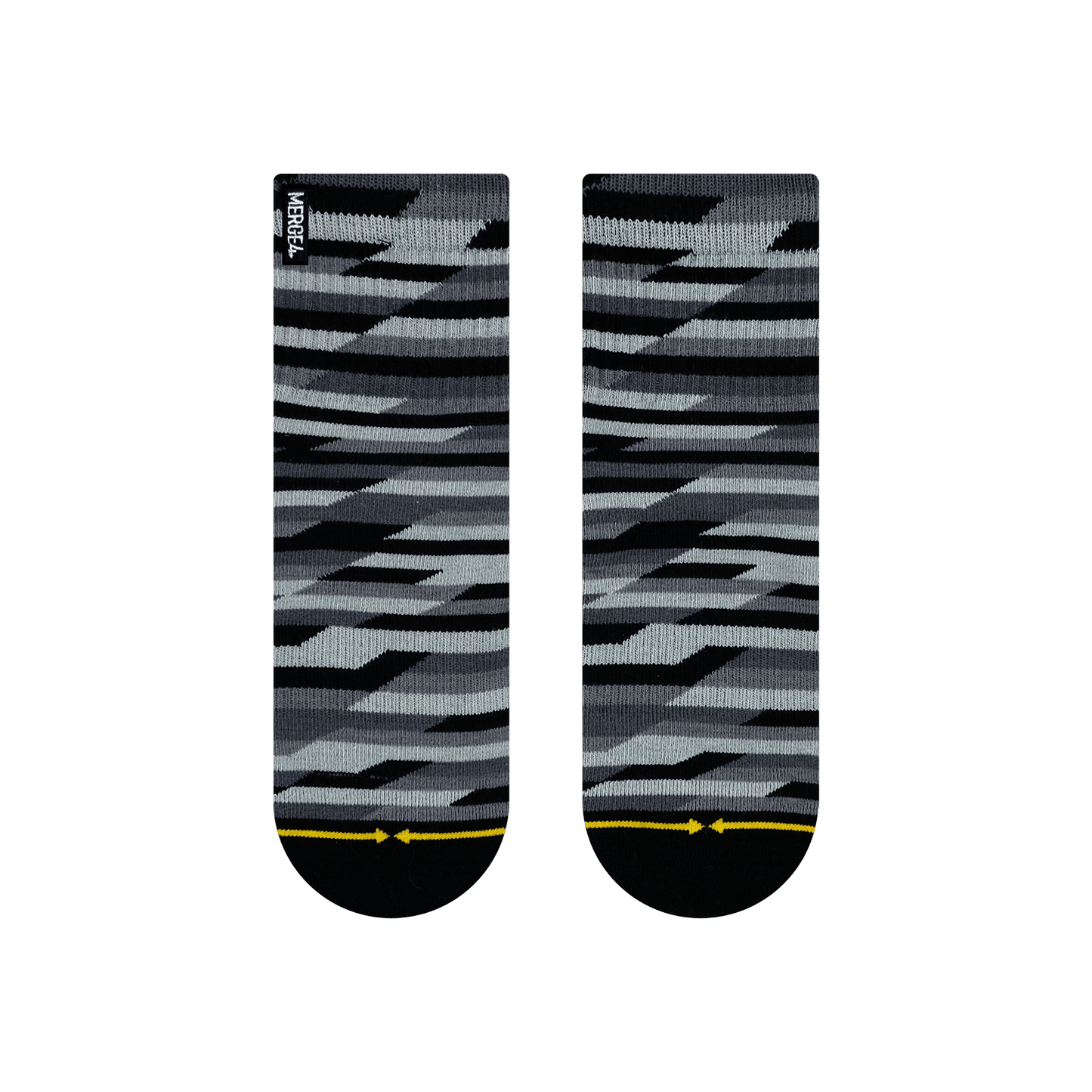 Trekker Quarter Adult Crew Socks Black