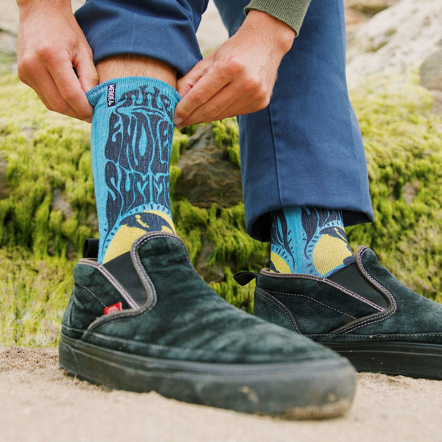 The Endless Summer Surfboard Adult Crew Socks