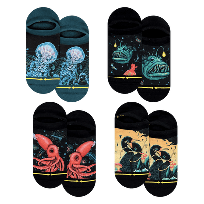 Umijoo Adult No Show Socks 4-Pack