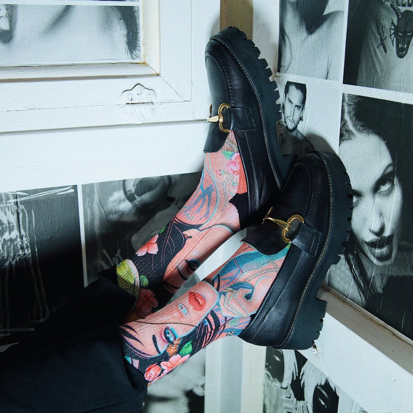 Cherry Lane Adult Crew Socks With Art By Caia Koopman
