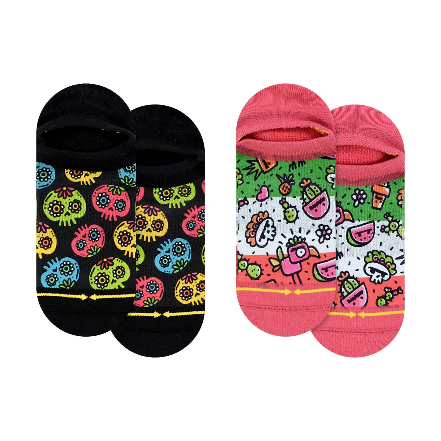 Walmazan Adult No Show Socks 2-Pack
