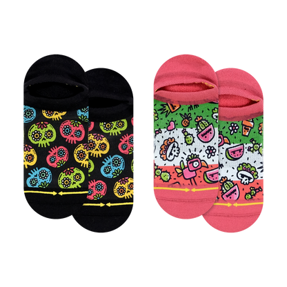 Walmazan Adult No Show Socks 2-Pack
