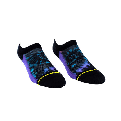 Far Out Tie Dye Adult No Show Socks