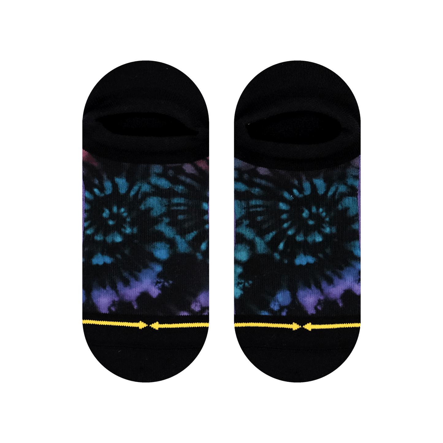 Far Out Tie Dye Adult No Show Socks