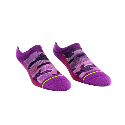 Pink Camo Adult No Show Socks