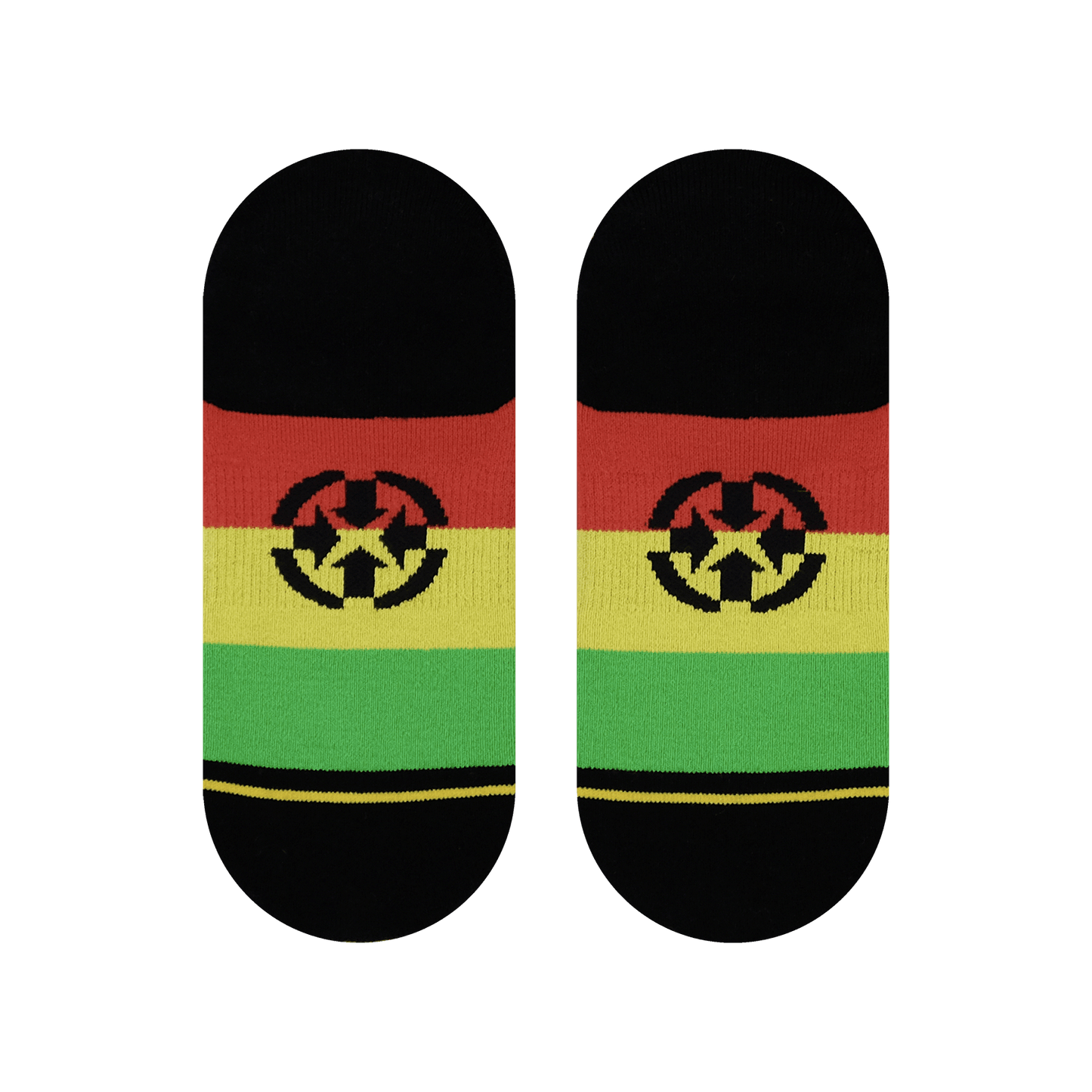 Rasta Tie Dye Adult No Show Socks