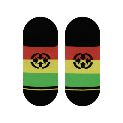 Rasta Tie Dye Adult No Show Socks