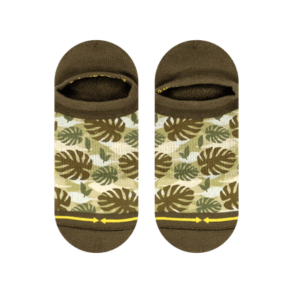 Maia Negre Camo Adult No Show Socks