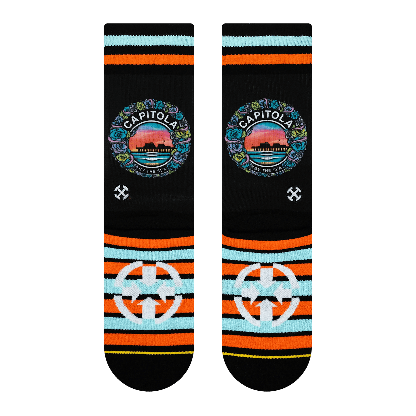 Slidertown Capitola Begonias Adult Socks