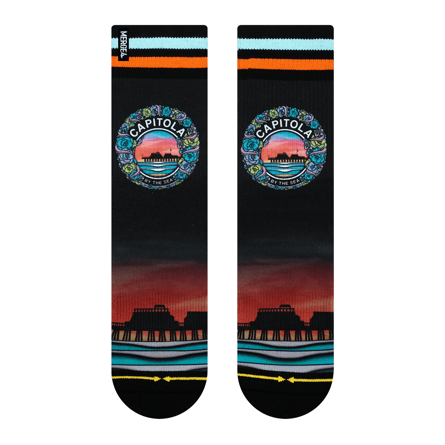 Slidertown Capitola Begonias Adult Socks