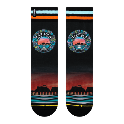 Slidertown Capitola Begonias Adult Socks