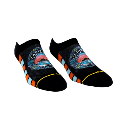 Slidertown Capitola Begonias Adult No Show Socks