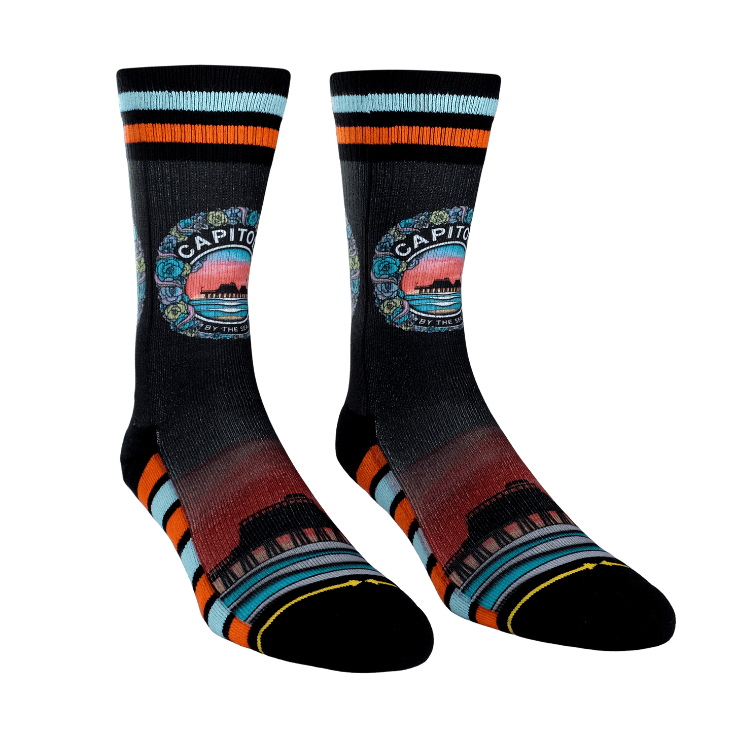 Slidertown Capitola Begonias Adult Socks