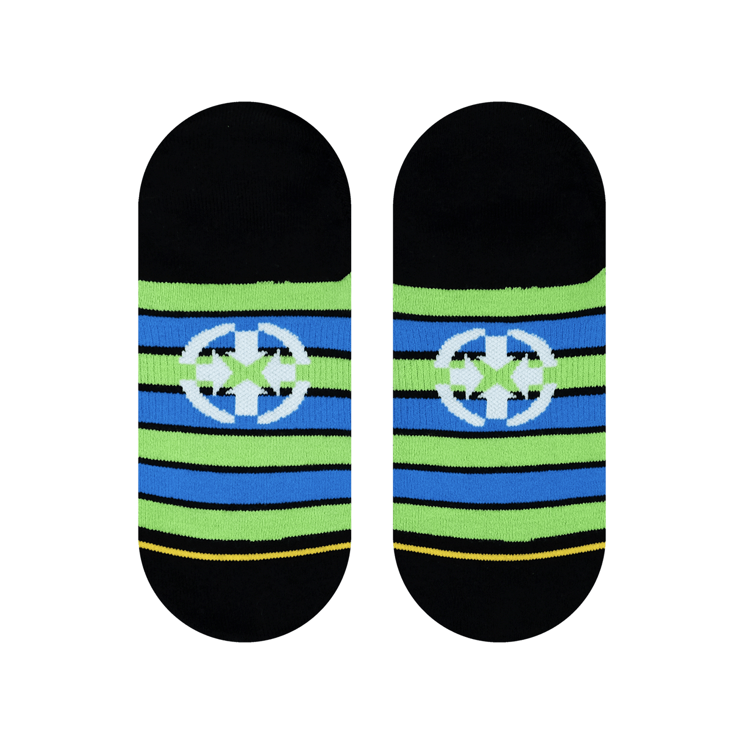 Slidertown The Harbor Stripe Sunset Adult No Show Socks