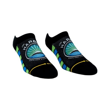 Slidertown The Harbor Stripe Sunset Adult No Show Socks