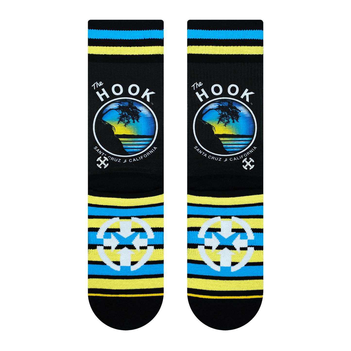 Slidertown The Hook Blue Sky Adult Crew Socks