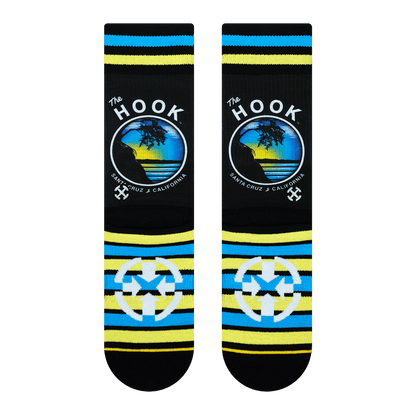 Slidertown The Hook Blue Sky Adult Crew Socks