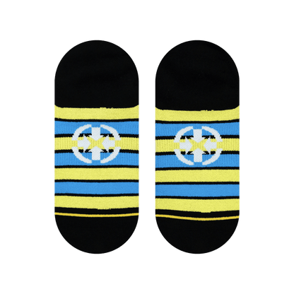 Slidertown Sunset Adult No Show Socks 3-Pack
