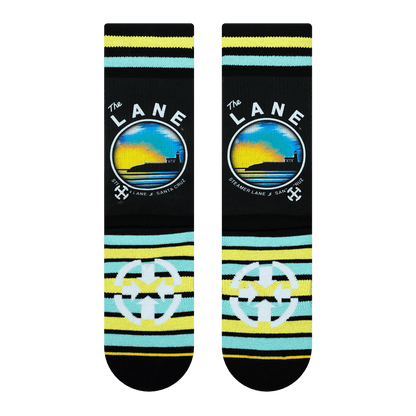 Slidertown The Lane Blue Sky Adult Crew Socks