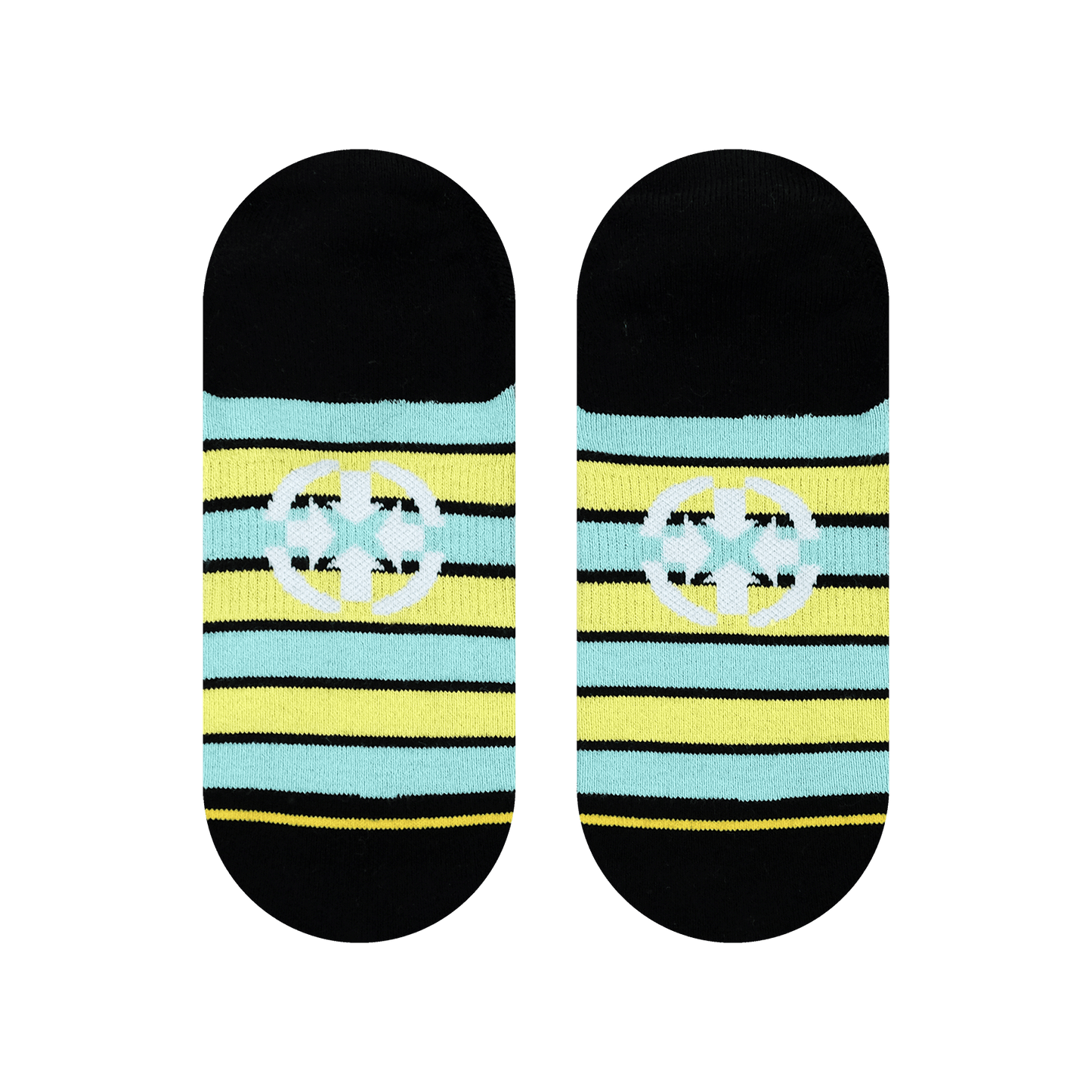 Slidertown Sunset Adult No Show Socks 3-Pack
