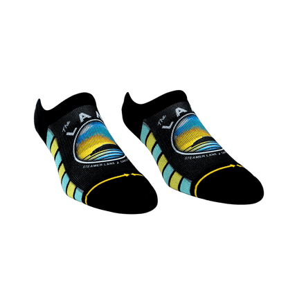 Slidertown The Lane Blue Sky Adult No Show Socks