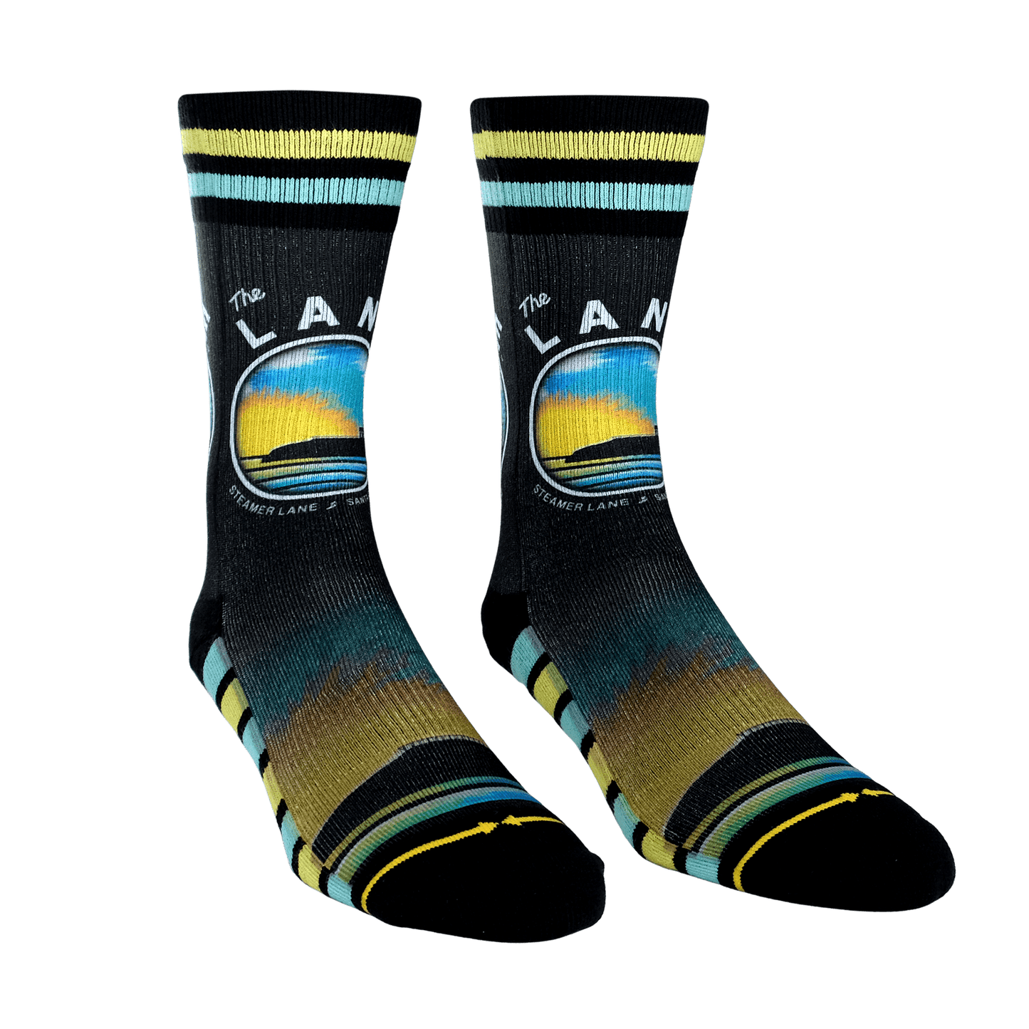 Slidertown The Lane Blue Sky Adult Crew Socks