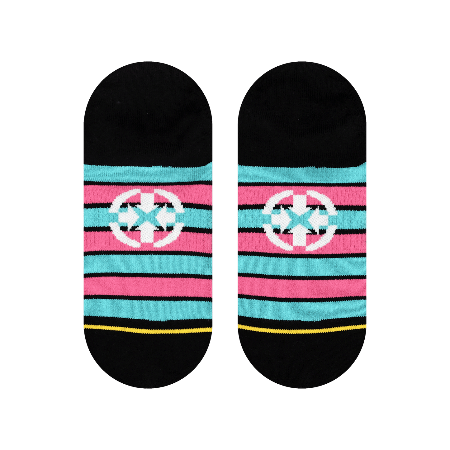 Slidertown The Point Pinkburst Adult No Show Socks
