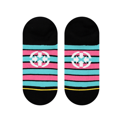 Slidertown The Point Pinkburst Adult No Show Socks