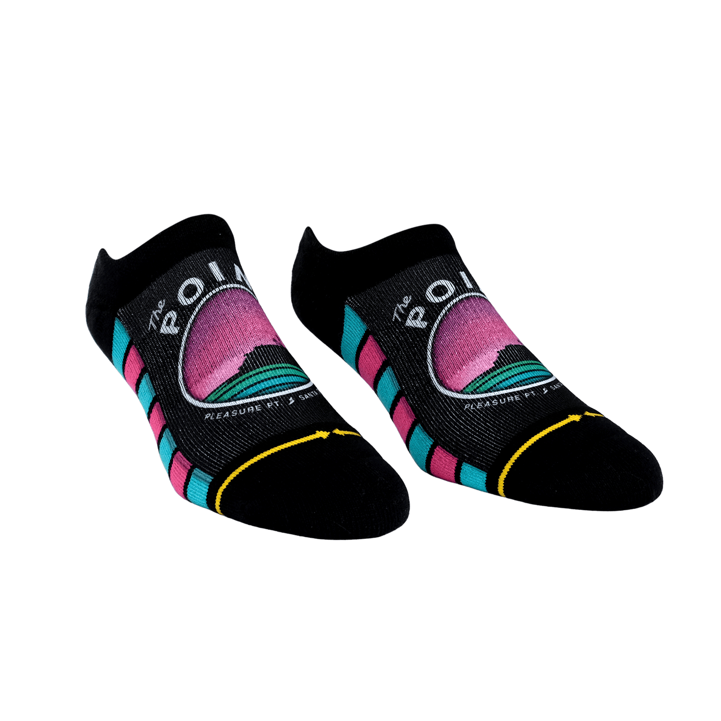 Slidertown The Point Pinkburst Adult No Show Socks