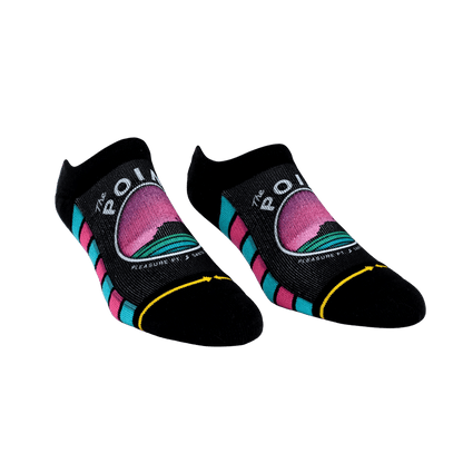 Slidertown The Point Pinkburst Adult No Show Socks