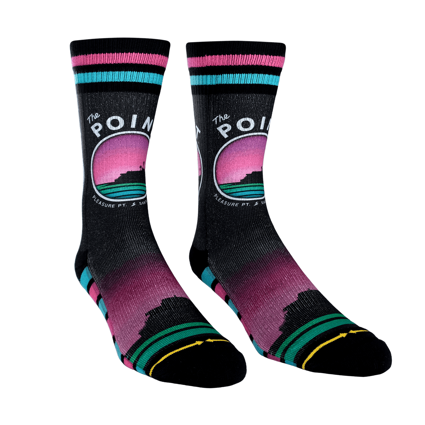 Slidertown The Point Pinkburst Adult Crew Socks