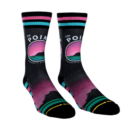 Slidertown The Point Pinkburst Adult Crew Socks
