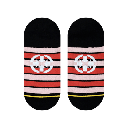 Slidertown The Point Red Roses Adult No Show Socks