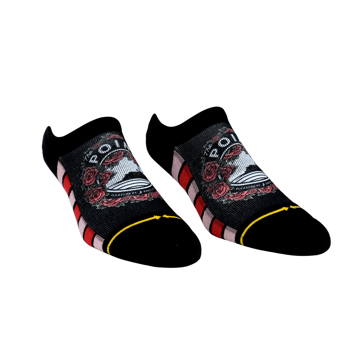 Slidertown The Point Red Roses Adult No Show Socks