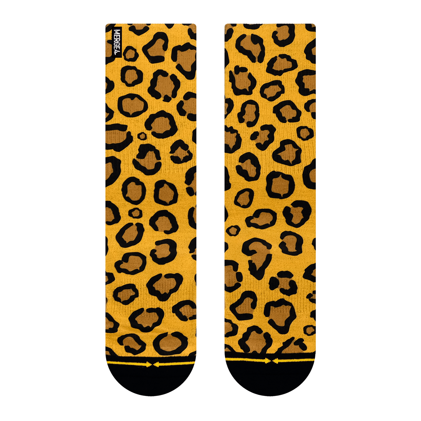 Leopard Print Jungle Cat Adult Crew Socks