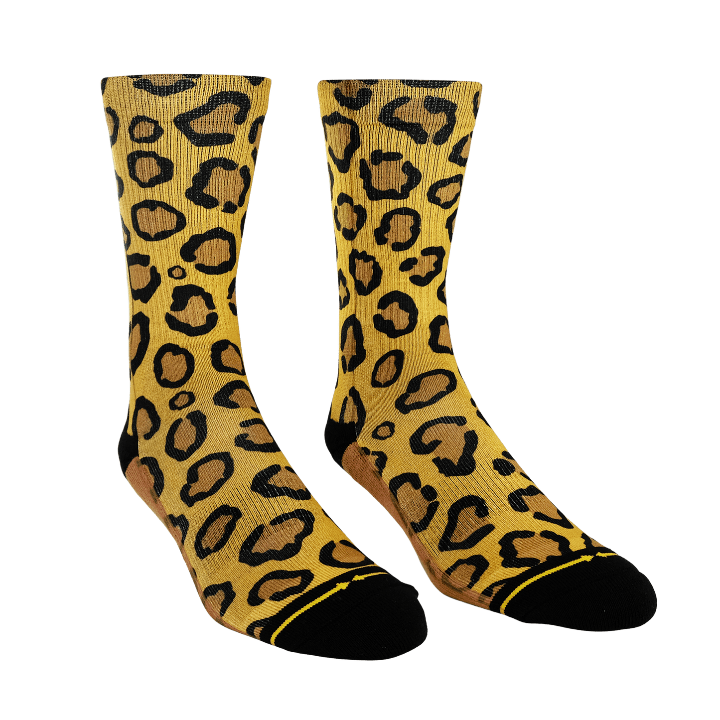Leopard Print Jungle Cat Adult Crew Socks