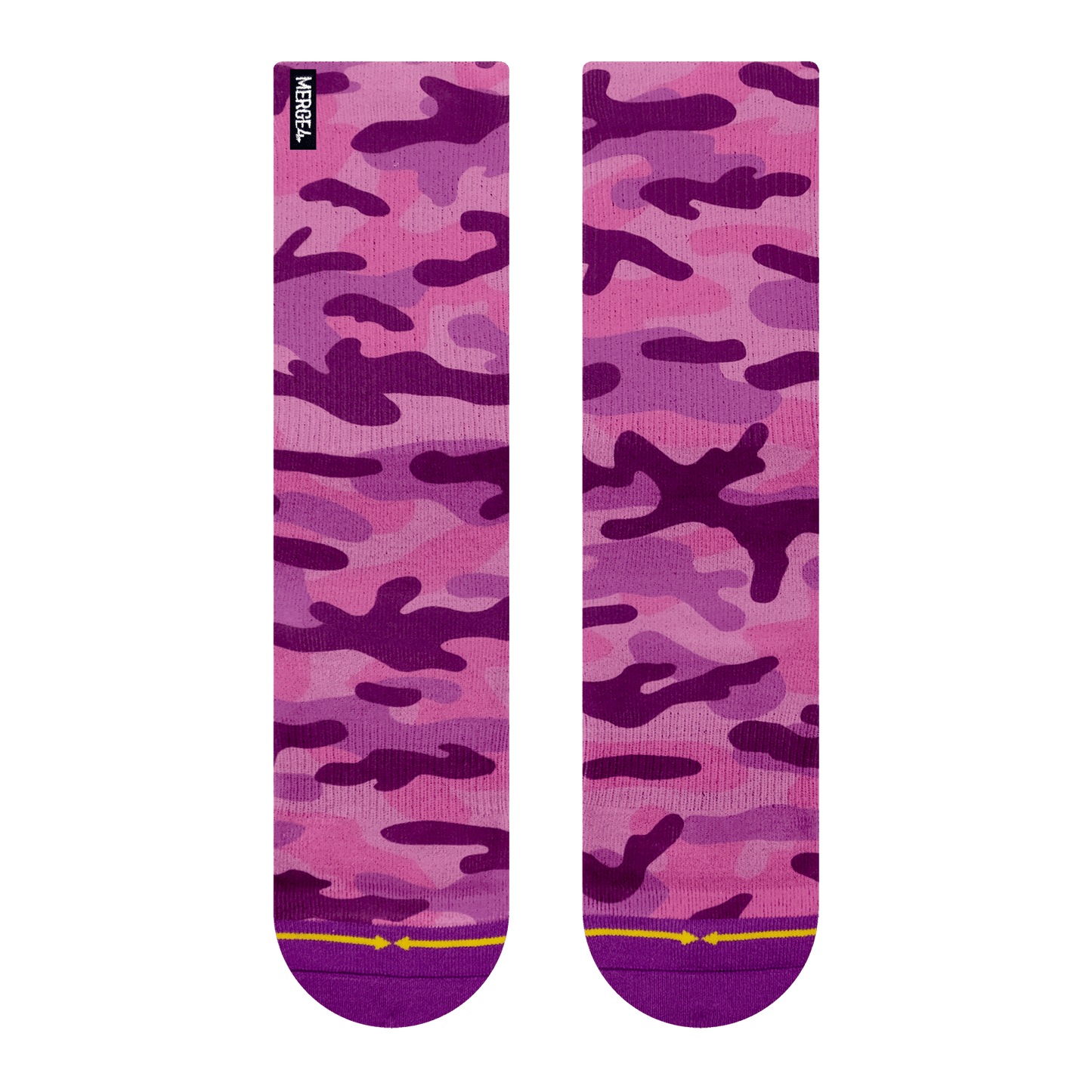 Pink Camo Adult Crew Socks